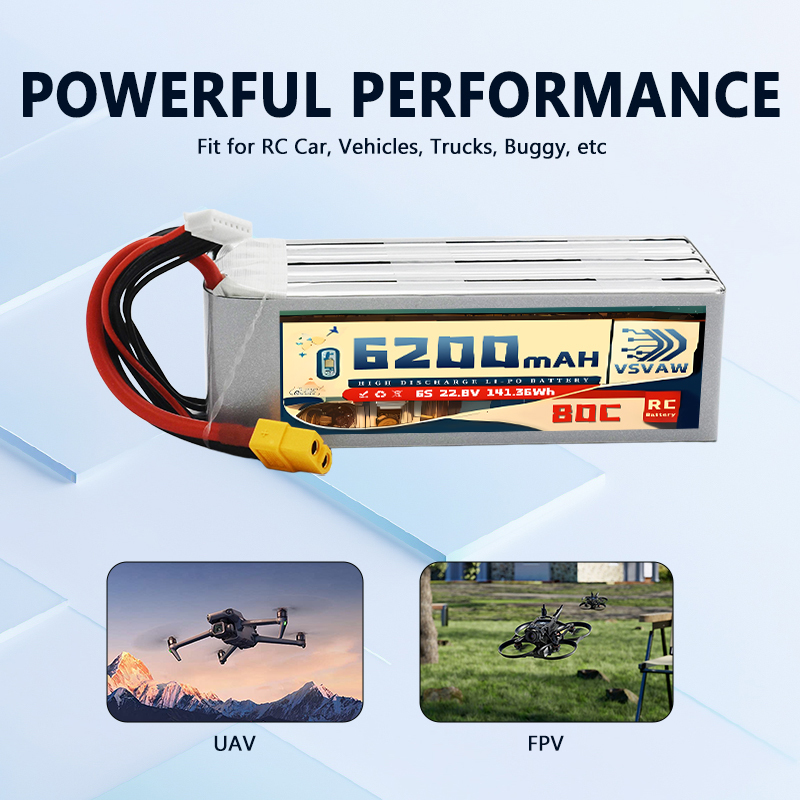 Ulepszona bateria Lipo VSVAW 6 – 6S Lipo Battery 22.2V 5000Mah recenzja i cena