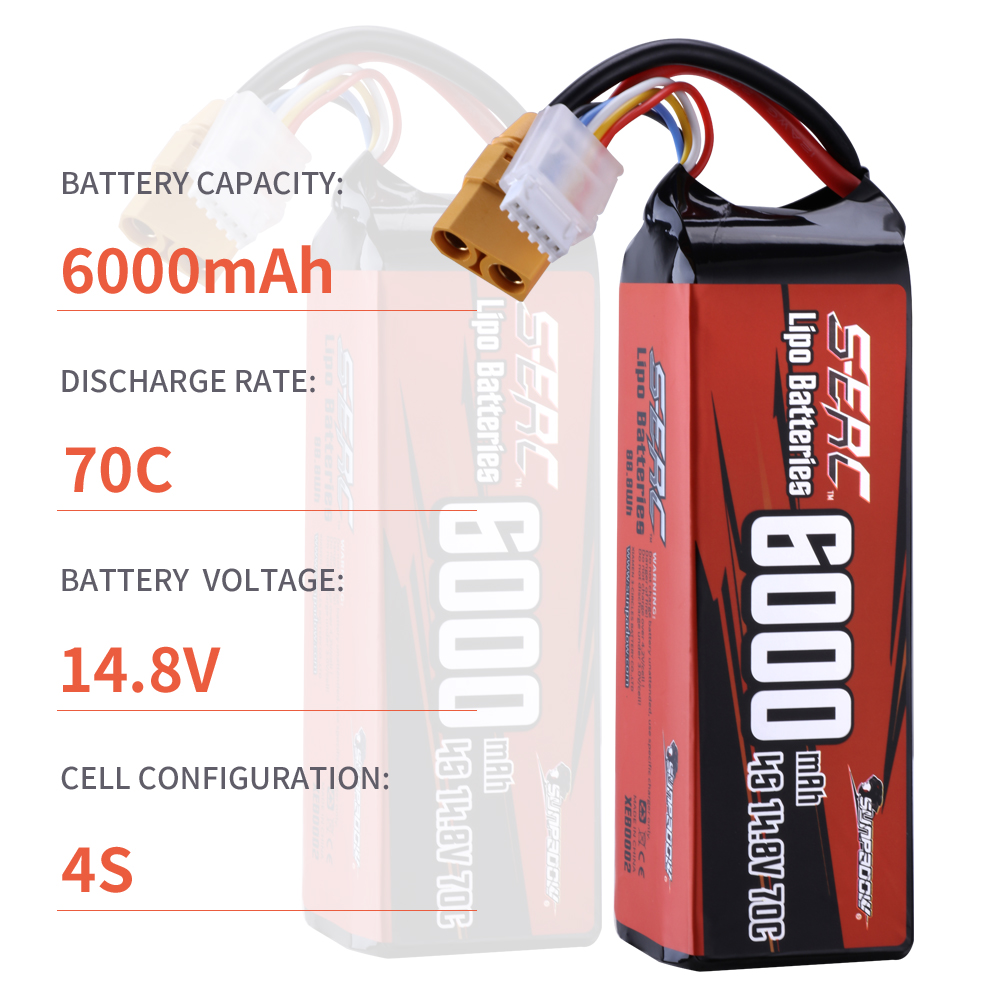 Akumulator SUNPADOW 4S Lipo do – 4S Lipo Battery 14.8V 6000Mah recenzja i cena